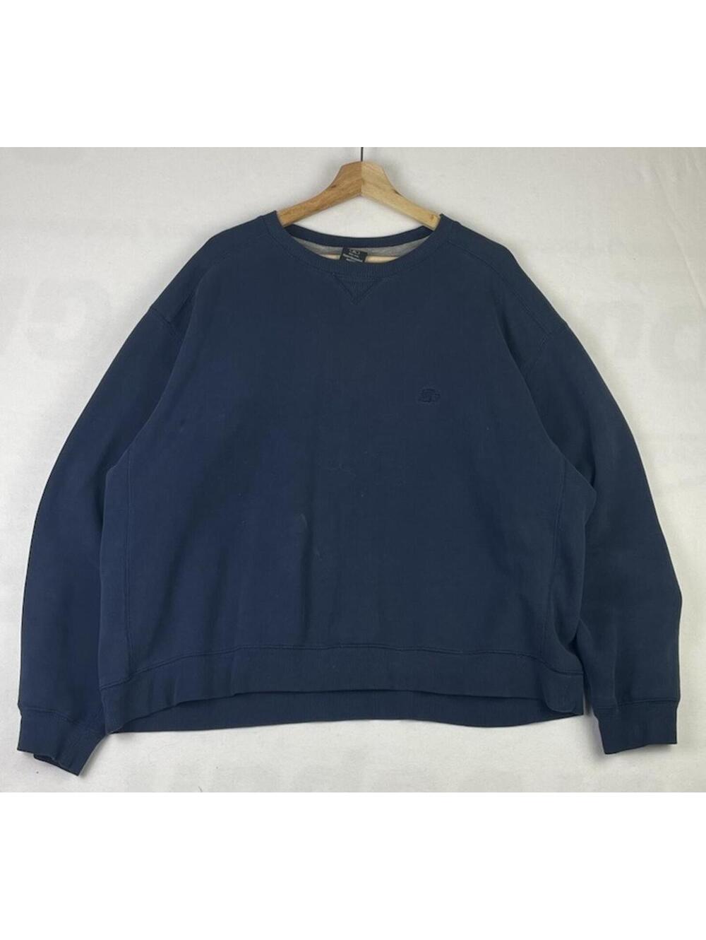 Vintage Starter Navy BOXY Crewneck Sweatshirt Sz XL